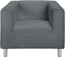 HOME Moda Fabric Chair - Grey.